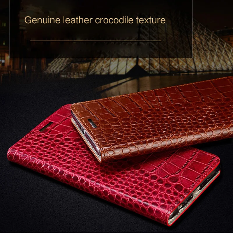 Best Price 5TL7x Genuine leather Flip phone case For Xiaomi Redmi K20 PRO 4X Note 8 T pro crocodile Flat texture Cover For Xiaomi mi 9 T MI 8 f1