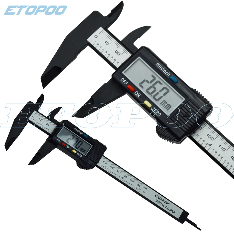 

150MM/6" Digital Caliper Carbon Fiber electronic vernier caliper micrometer gauge measruing tools