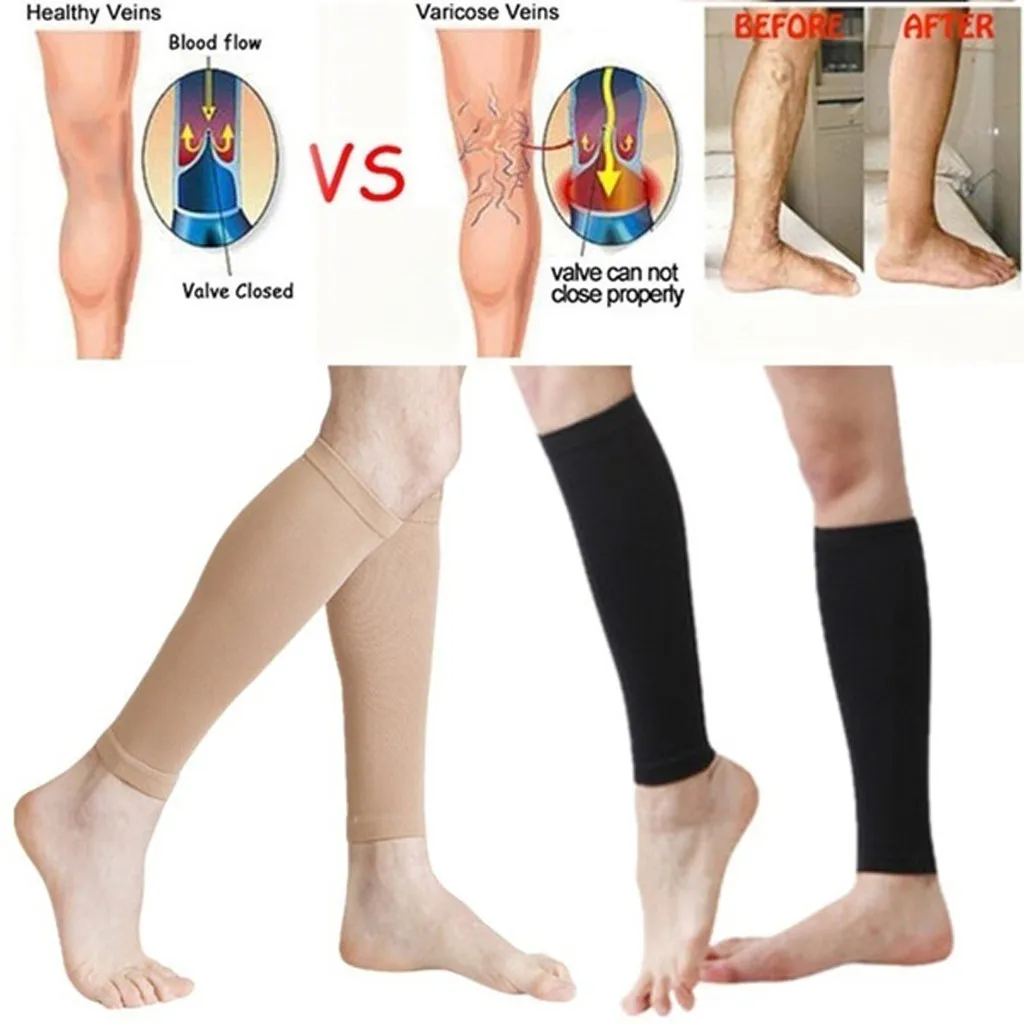 

Unisex Compression Stockings Knee High Leg Support Stretching Blood Circulation ортопедический коврик.