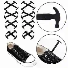 16 взрослых детей черные силиконовые шнурки