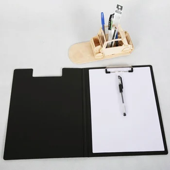

1pc Black A4 Folder Metal Strong Clip Office Supplies Folder File Folder Frosted Writing Board Vertical Splint
