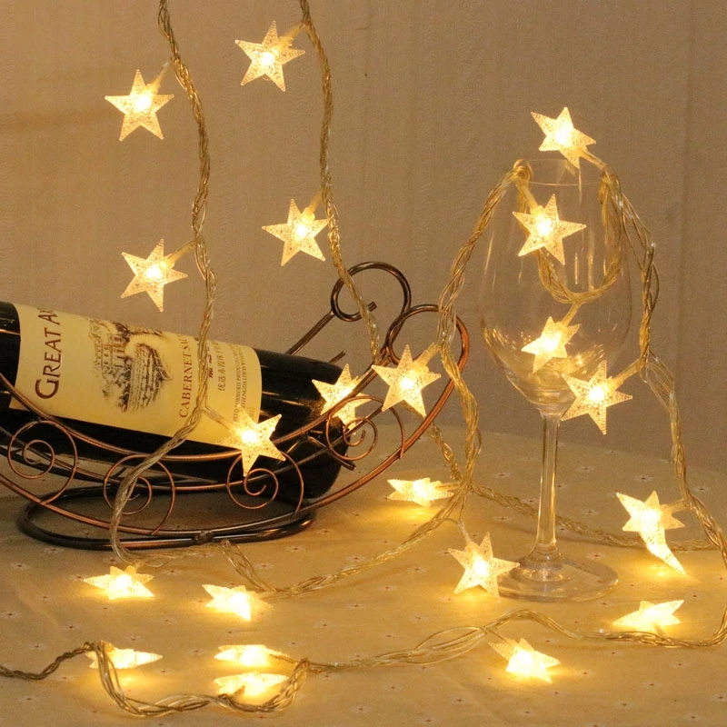 

Led Star String Lights waterproof Fairy Garland lights Battery 2m 3m 4m 5m 10m 20m for Christmas Party wedding Garden Decor