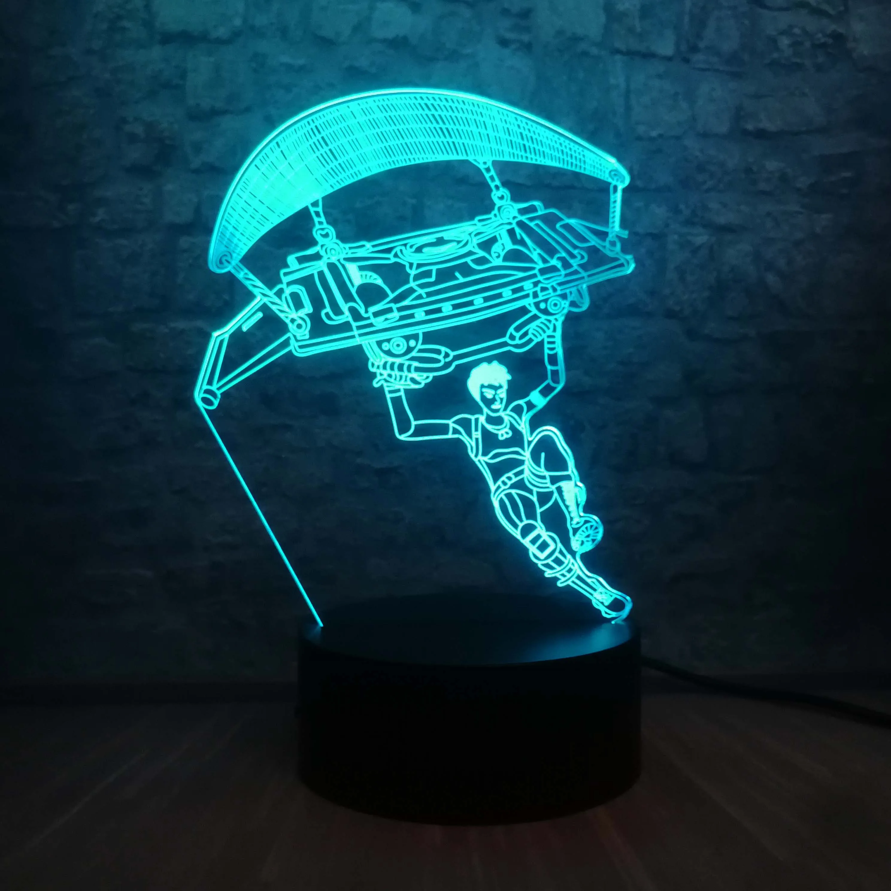 Новый 3D светодиодный ночной Светильник Battle Royale Game TPS Parachute RGB светильник ing 7 цветов