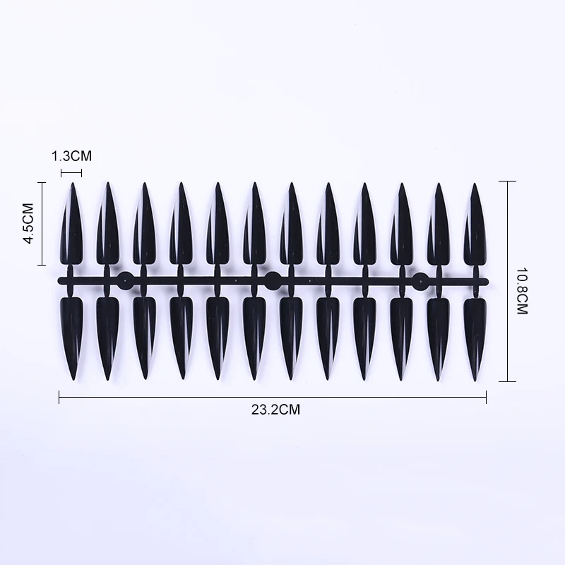 240 шт накладные ногти советы полное покрытие длинные прозрачные чисто черные накладные Типсы для наращивания ногтей искусство гель лак дисплей