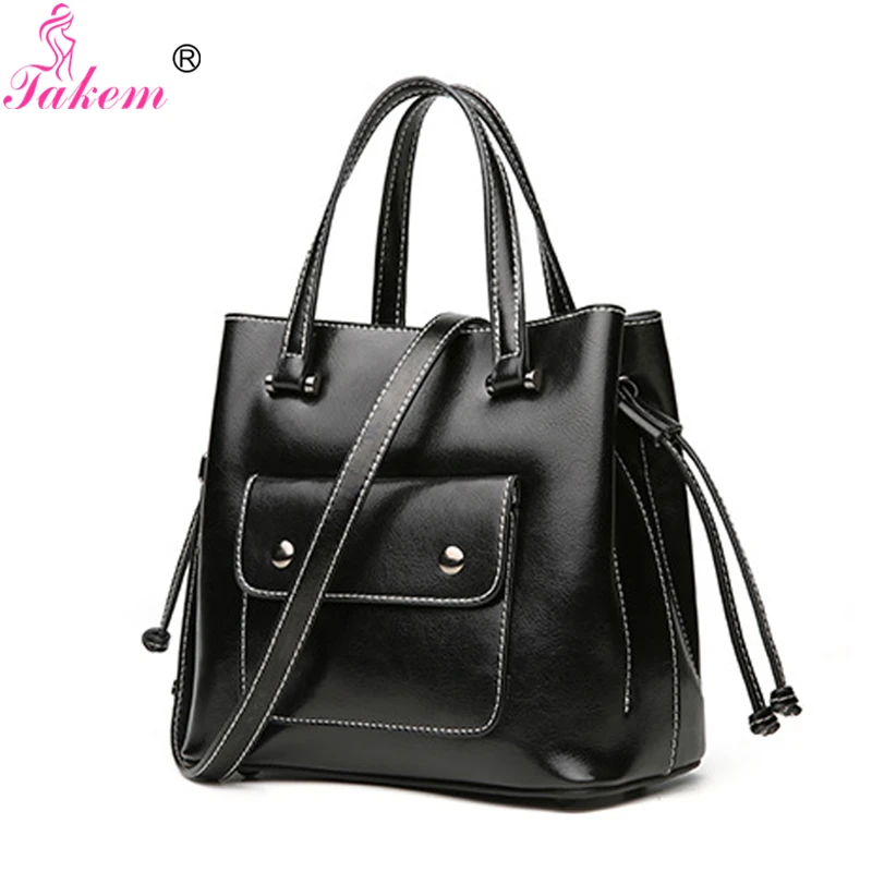 

TAKEM NEW Women's Genuine Leather Handbag Bags For Women 2018 Luxury Handbags Women Designer Female Crossbody Bag bolsa feminina