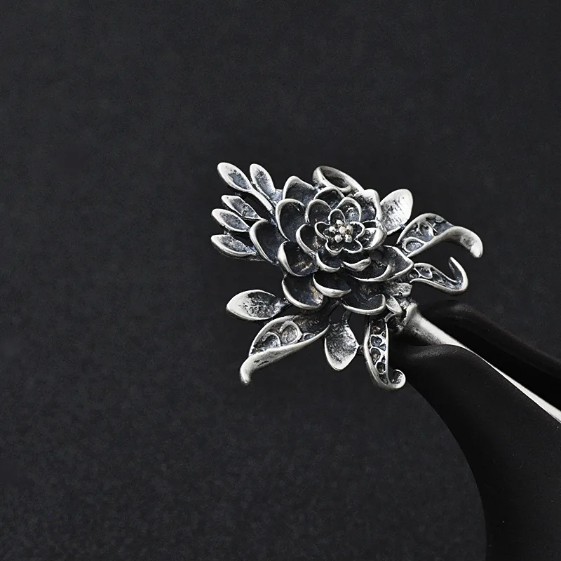 Vintage Hair Sticks 925 Sterling Silver Hairpins Antique Silver