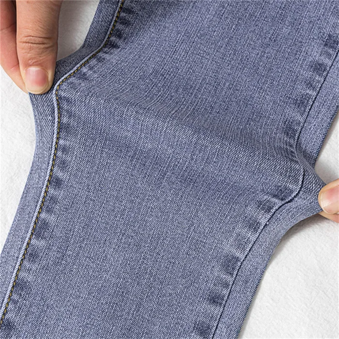 JUJULAND винтажные джинсы для мам с высокой талией, эластичные женские синие джинсы с эффектом потертости, обтягивающие джинсы, классические узкие брюки 8018