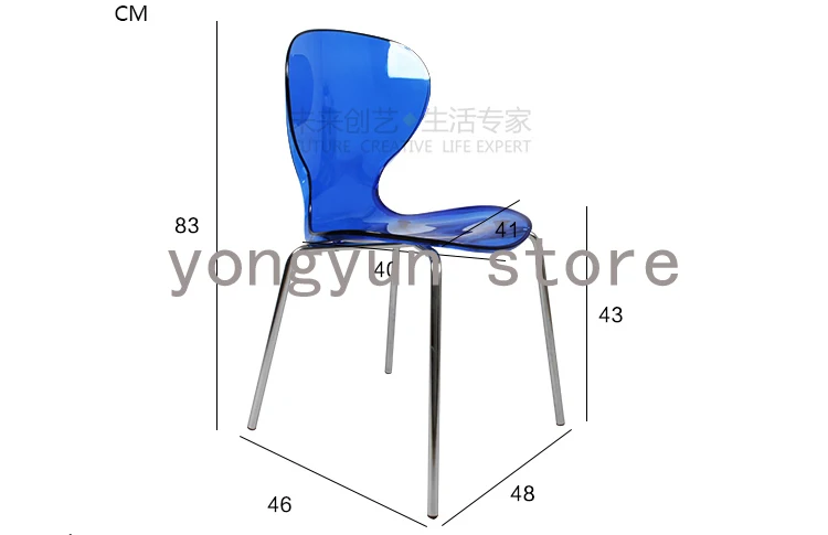 Минималистичный современный Штабелируемый Прозрачный Акриловый Обеденный стул кофейное кресло Модная современная столовая мебель стулья 2 шт