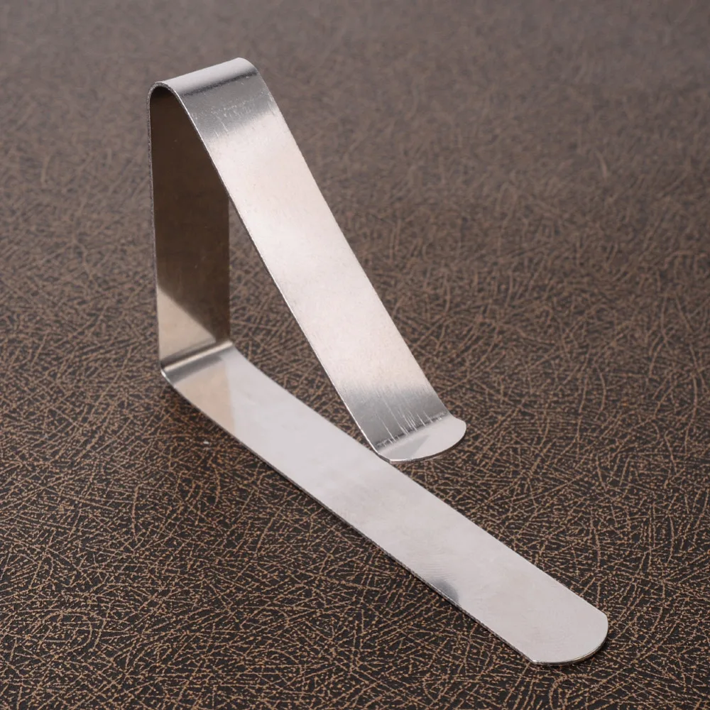 6 pcs/lot Stainless Steel Tablecloth Cover Clips Holder Clamps Wedding