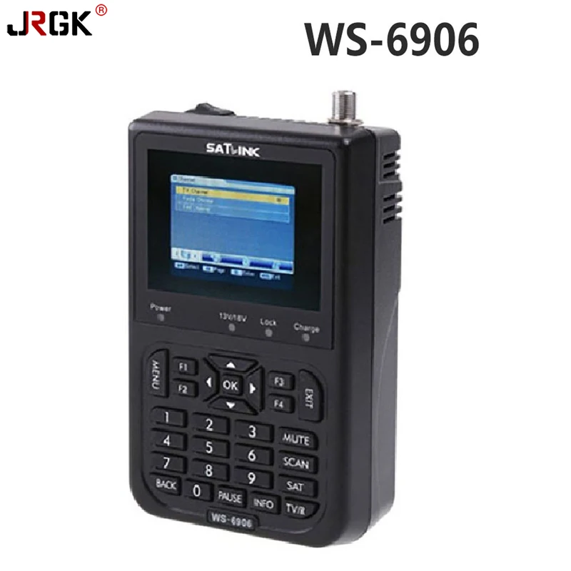 

Genuine Satlink WS6906 Satellite Signal Finder 3.5" LCD Screen with Bulit-in Battery DVB-S FTA Data Satellite Finder for TV AV