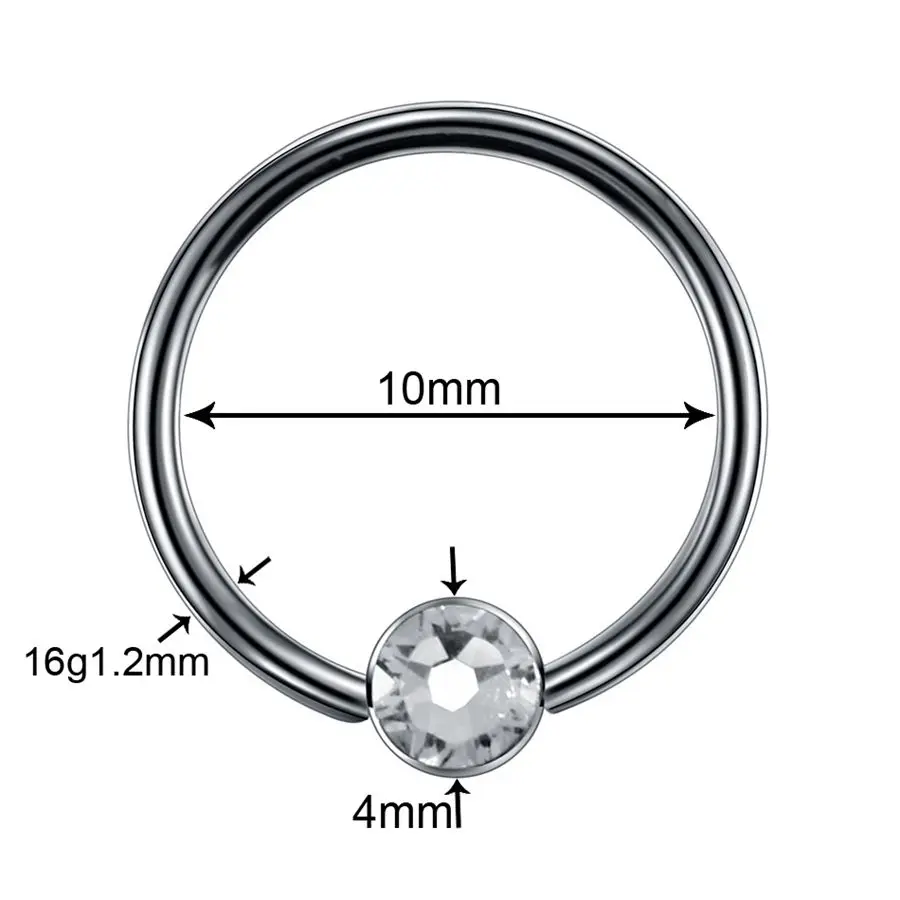 1 шт. титановый Грач пирсинг носа шпилька поверхность губная Штанга пирсинг в плену кольца из бисера киска Gential пирсинг Кристалл BCR ювелирные изделия - Окраска металла: Style14