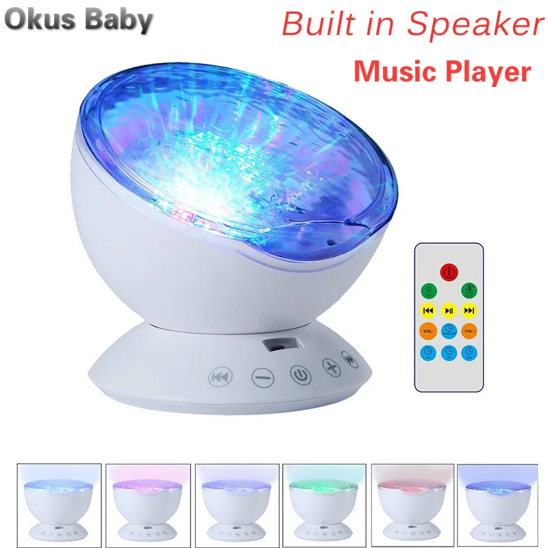 

2019 Ocean Wave Starry Sky Aurora LED Toys Night Light Projector Novelty Lamp USB Lamp Nightlight Illusion For Baby Childre