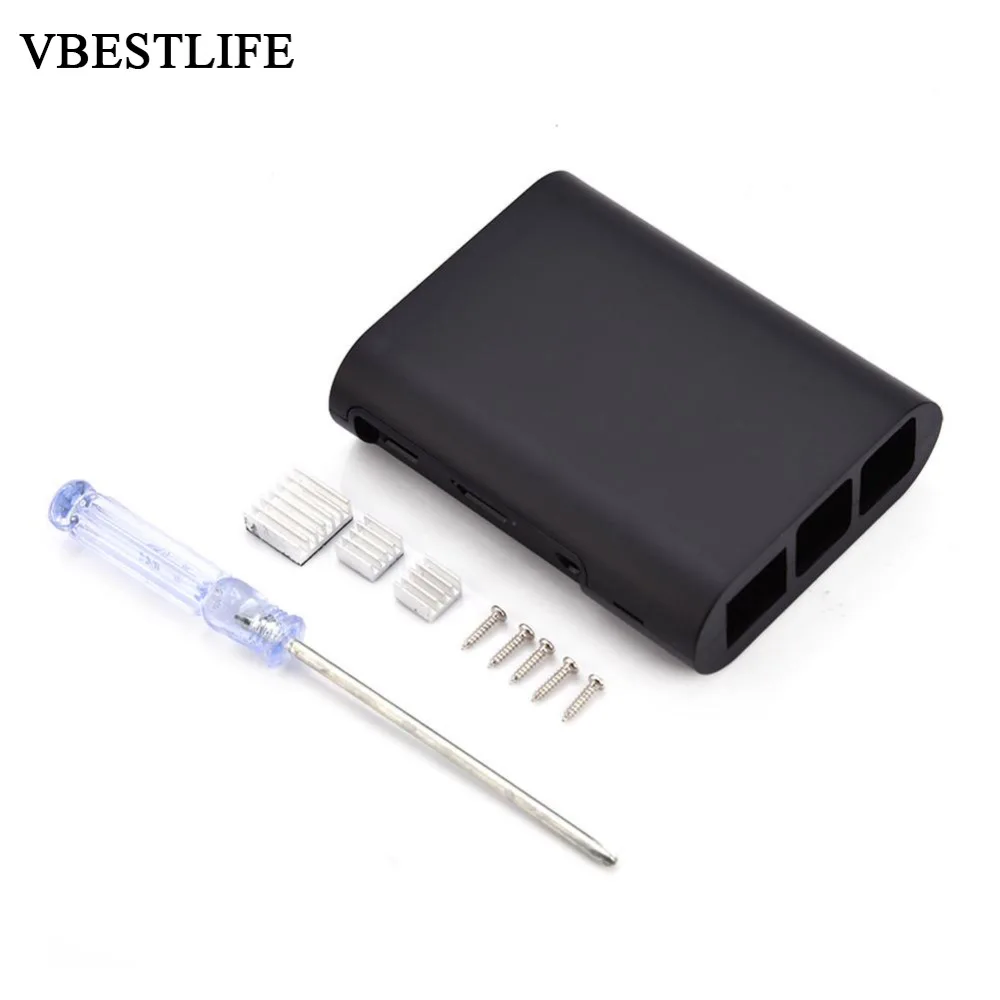 

Plastic Case for Raspberry Pi 3 Zero for Raspberry Pi 2 Box with 3 Heat Sinks and Screwdriver Shell Cover