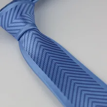 Для мужчин костюм Галстуки Дизайн голубой с синим стрелка полосатый границы микрофибры галстук узкий галстук 6 см платье рубашки Свадебные галстук