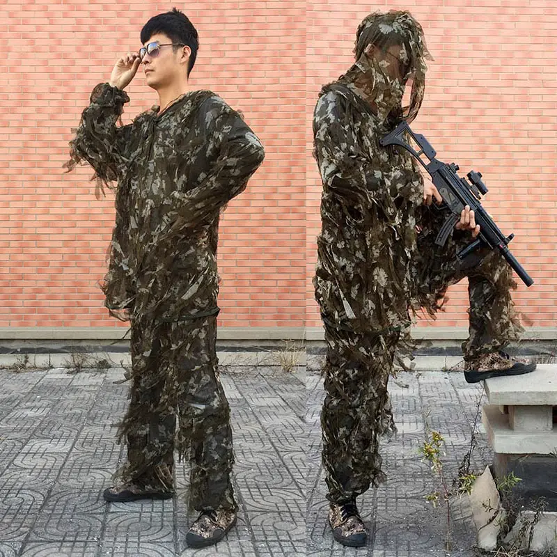 Открытый Снайпер джунгли одежда Ghillie костюм светильник вес полосы камуфляж одежда военная камуфляж охота костюм одежда