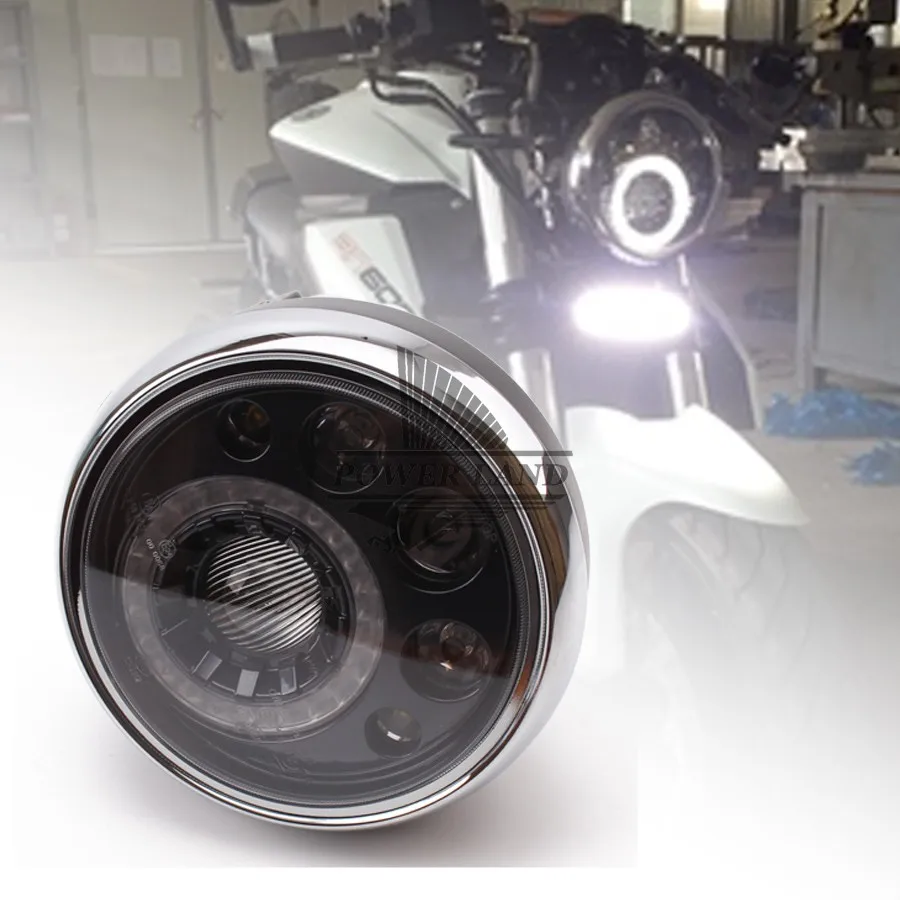 universal motorcycle 7 quot black led headlight vision universal motorcycle 7 quot black led headlight vision
