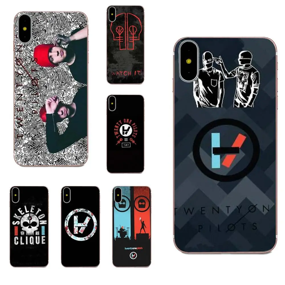 Для Apple iPhone X XS Max XR 4 4S 5 5C 5S SE 6 6S 7 8 Plus Мягкий резиновый чехол для телефона Twenty One 21 Pilots