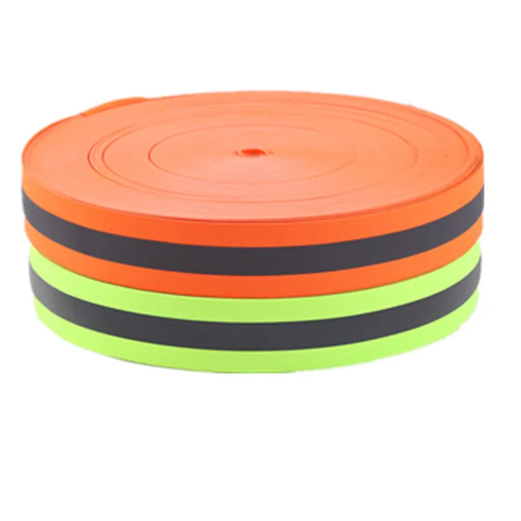 

5M Life Belt Luminous Ribbon lace Reflective Webbing Ribbon Weaving Piping Taps Fabric Tape Warning with bright reflective film