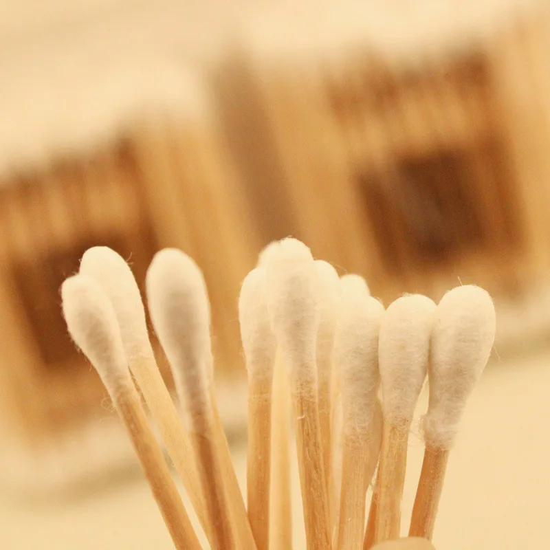 10X80PCS makeup cotton swab wooden Stick Double Head Cotton Buds/Ear buds Cosmetics Ear Clean Jewelry Clean cotonete maquiagem