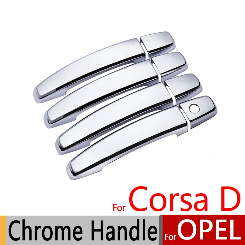 Для Opel Corsa D 2006 2014 хромированные покрытия для дверных ручек набор отделки Vauxhall OPC VXR