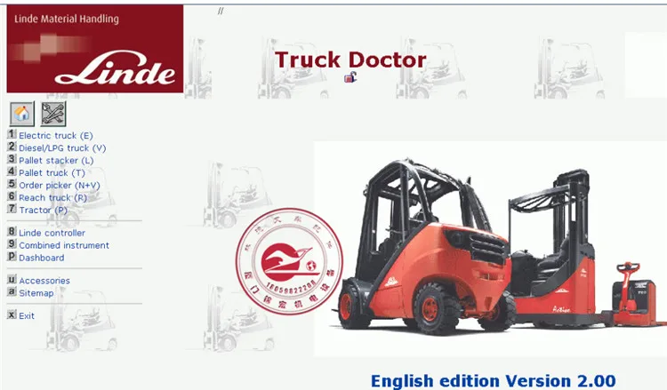 Linde doctor v2.01.05 [01,] вилочный погрузчик доктор диагностическое программное обеспечение диагностический инструмент доктор кабель Ремонт диагностическое программное обеспечение