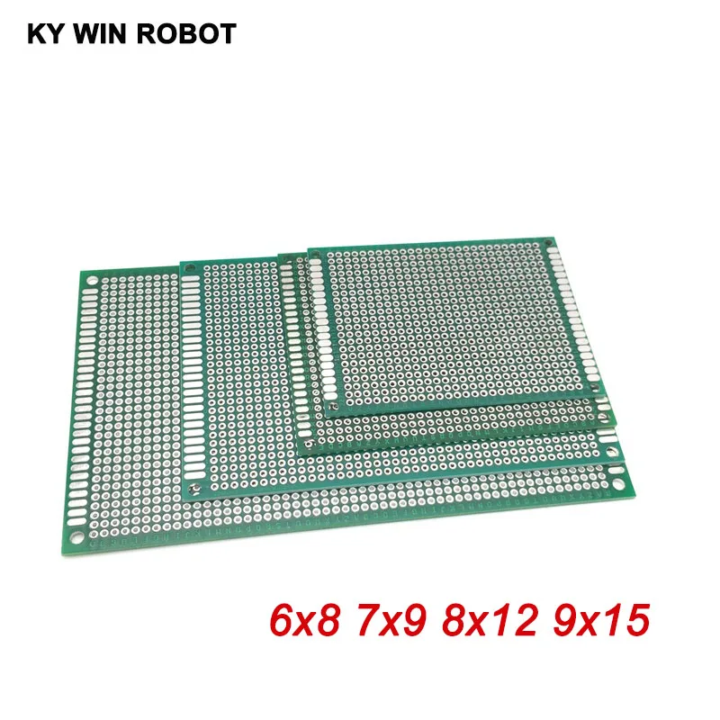 4 pcs 6x8 7x9 8x12 9x15 cm double sided Copper prototype pcb Universal Board Protoboard For Arduino double hole faucet universal rotation copper hot