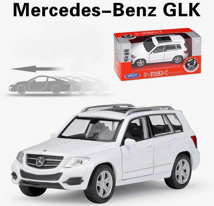 WELLY 1:36, металлическая модель, игрушечный автомобиль Mercedes Benz GLK, классический литой автомобиль из сплава, коллекция игрушек для детей