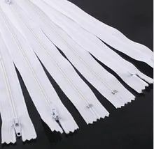 20 unids blanco Upcik Color de las porciones Nylon bobina cremalleras Tailor coser herramientas accesorios