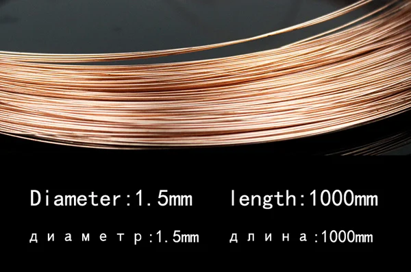 T2 медный провод диаметром 0,5 мм-5 мм оксид алюминия, хорошая Электропроводность и проводящая тепло система, устойчивость к коррозии - Цвет: diameter 1spot5 mm