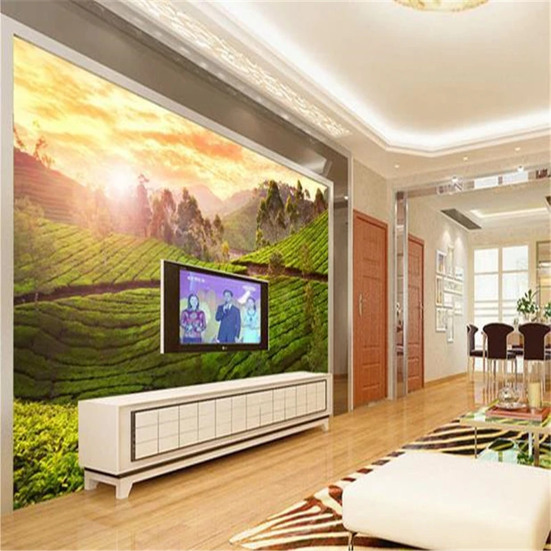 beibehang  beautiful HD mountain and water views bamboo TV backdrop wallpaper living room bedroom waterfall murals free shipping free shipping p18 2x3m led display board stage backdrop video curtain