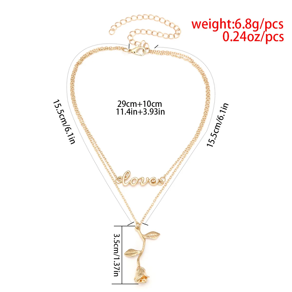 New Fashion Delicate Rose Flower Necklaces Pendants Charm Gold Beauty Rose Jewelry Necklace For Women Girl Best Gift pig