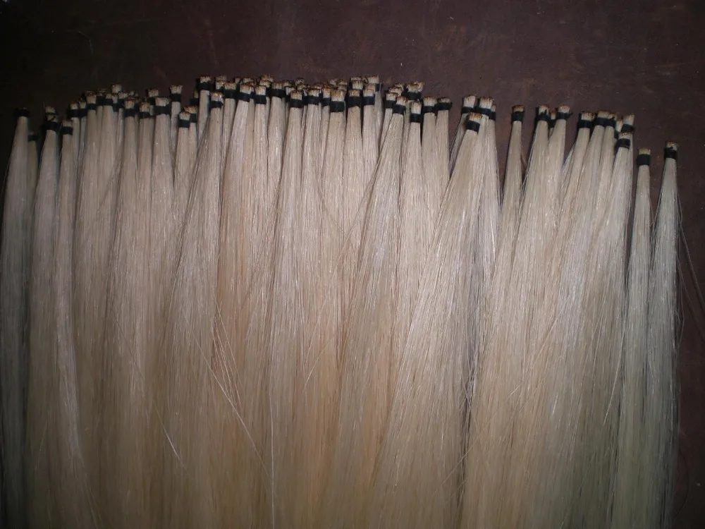 

30 Hanks Violin Bow hair including 15 hank white bow hair & 15 hank black bow hair, 6 grams/hank