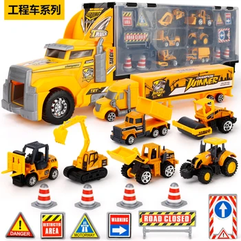 

Super Gifts of Christmas for Your Boys 8+10 pcs Diecast Metal Cars Truck cars Toy 6 styles Construction Vehicle Cars toy for Kid