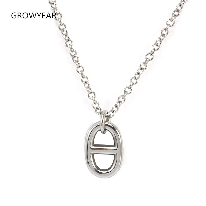 Большая полая О-образная Серебряная цепочка ожерелье Женская мода ювелирные изделия 1 шт