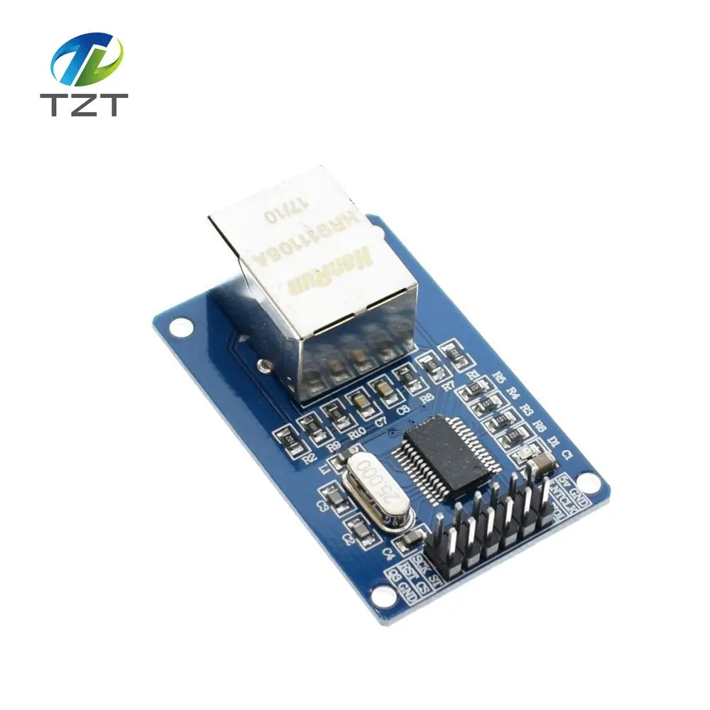 

1PCS ENC28J60 LAN Ethernet Network Board Module for arduino 25MHZ Crystal AVR 51 LPC STM32 3.3V