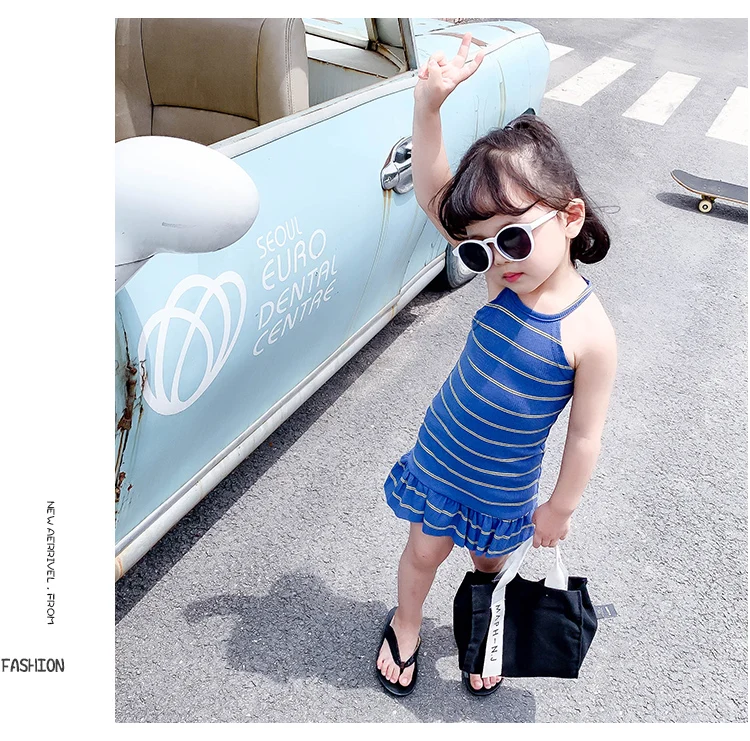 Girls Summer Beach Striped dress_05