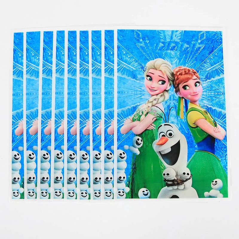 Frozen Party Anna Snow Baby Birthday Party Decorations Kids Girl Party Supplies Party Decoration Set baby shower - Цвет: gift bag 10pcs