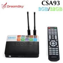 3G/32G CSA93 Amlogic S912 Octa Core ARM Cortex-A53 Android 6.0 TV Box WiFi BT4.0 2.4G/5.0G H.265 4K smart meida player