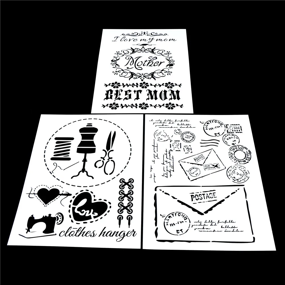 

Layering Stencils DIY Craft For Walls Painting Scrapbooking Stamping Stamp Album Decorative Embossing Paper Card Retro Paris