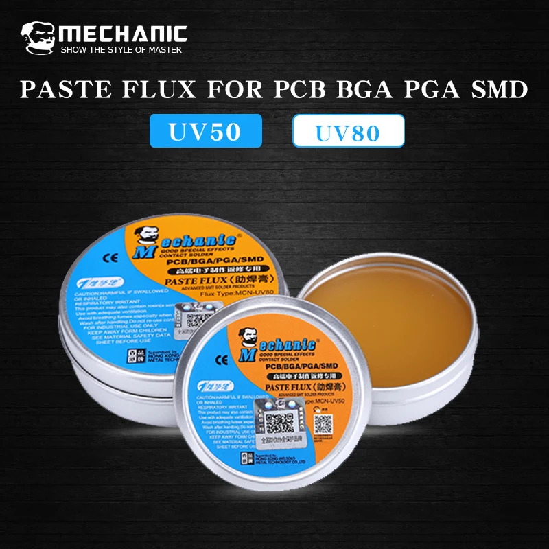 MECHANIC MCN-UV80 паяльная флюсовая паста No-Clean паяльник сварочные флюсы паста для PCB BGA PGA SMD - изображение