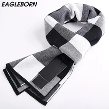 EAGLEBORN зимний шарф кашемировый шарф в клетку одеяло шарф дизайнерский мужской шерстяной бандана в клетку шарфы и палантины