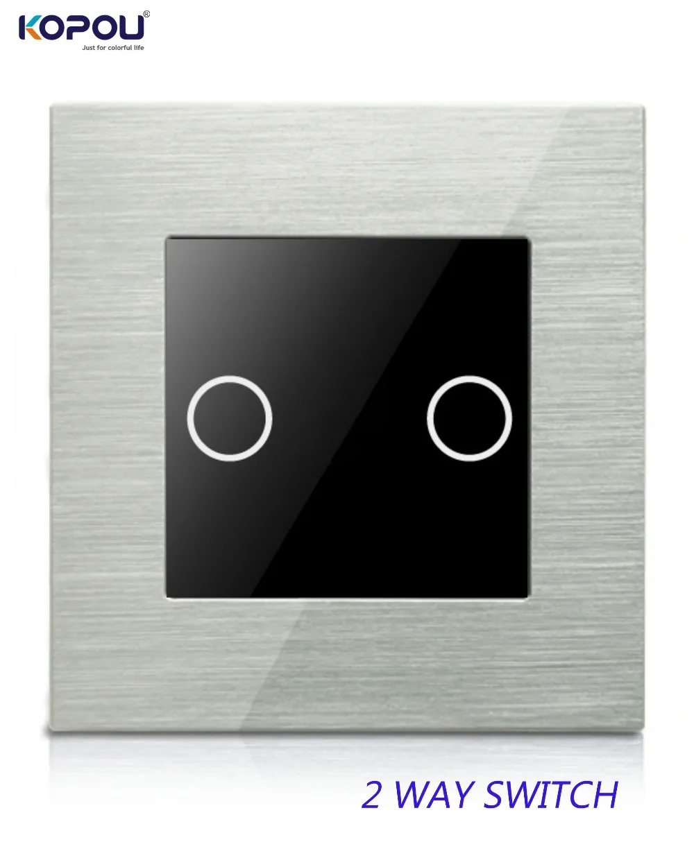 Clean Surface Touch Switch 2 Gang Way Slivery Color Aluminium Frame | Обустройство дома