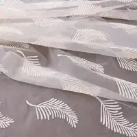 140CM Wide White Leaves Embroideried Silk Organza Lace Fabric for Spring Summer EDress Skirt Jacket H138