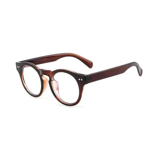 Мода Круглый толщиной Рог обода оптических очков Рамки прозрачные линзы очки RX 2175 - Цвет оправы: Brown
