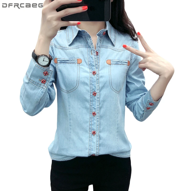 denim shirt womens plus