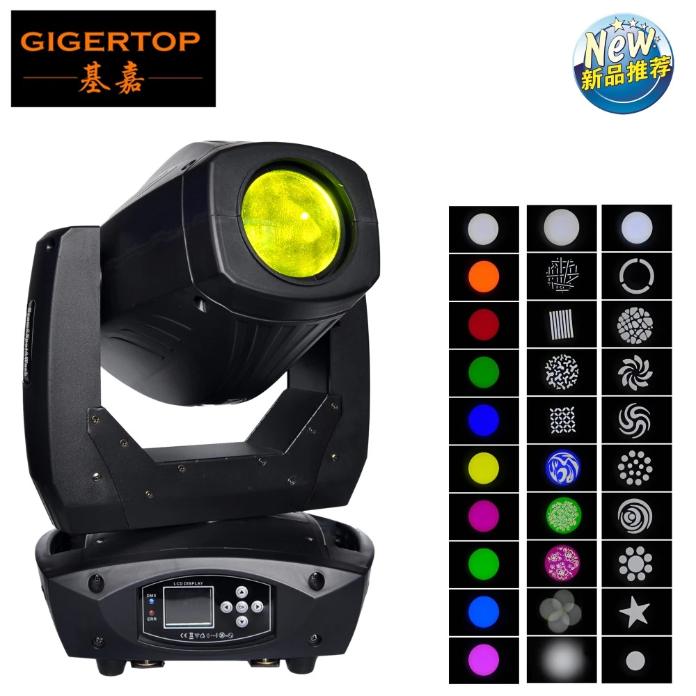 gigertop panggung lampu 200 w badai salju pencahayaan spot 200 watt gobo lampu led moving head aura efek dmx untuk acara dj pesta disko panggung