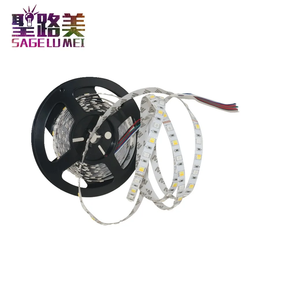 5 m/roll DC12V 60 Светодиодный s SMD 5050 RGB CCT Светодиодные ленты света RGBW светодиодный ленты Водонепроницаемый Светодиодные ленты бар свет строка украшение праздника