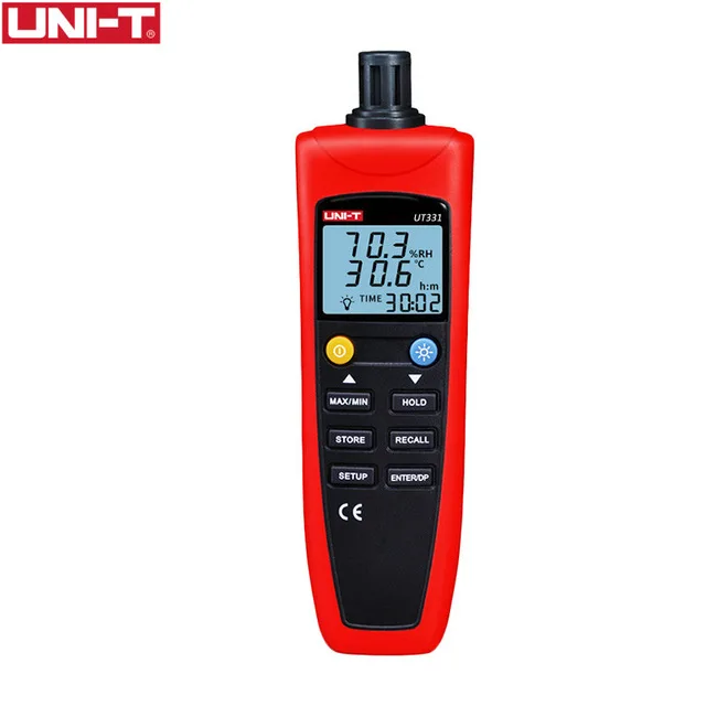 

UNI-T Digital Temperature Humidity Meter UT332 UT331 Thermo-Hygrometer Thermometer Data Storage Recall USB Transfer Dew Point