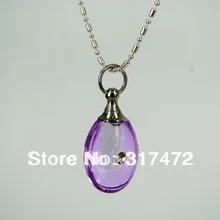 EMS! 300 шт./лот фиолетовый овальные Стразы пузырек Подвеска рис, бутылочка масла Шарм Подвеска винтовая крышка