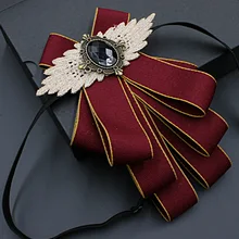 Регулируемый эластичный галстук-бабочка для мужчин с двойным воротником из ленты галстук-бабочка для свадьбы для мужчин и женщин